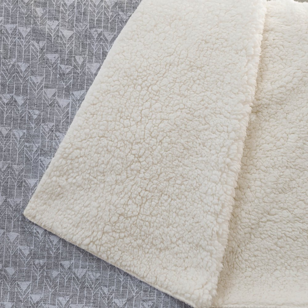 Premium Machine Washable ASB514 Gray 50" x 70" Sherpa Throw Blanket. Picture 2