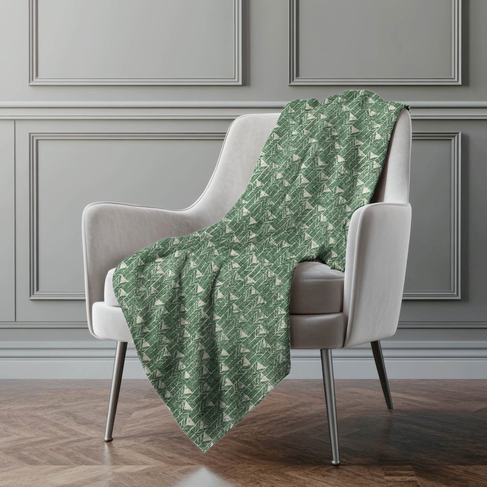Premium Machine Washable ASB514 Green 50" x 70" Sherpa Throw Blanket. Picture 4