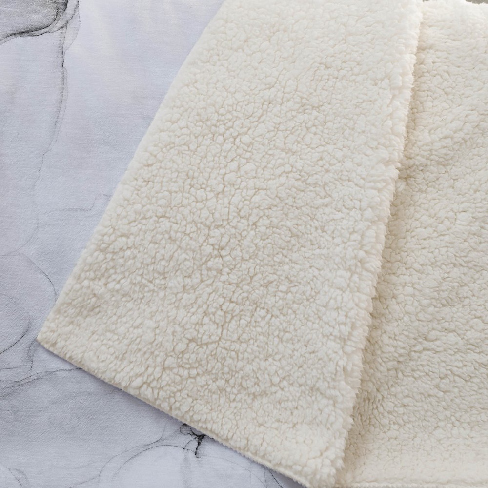 Premium Machine Washable ASB515 Gray 50" x 70" Sherpa Throw Blanket. Picture 2