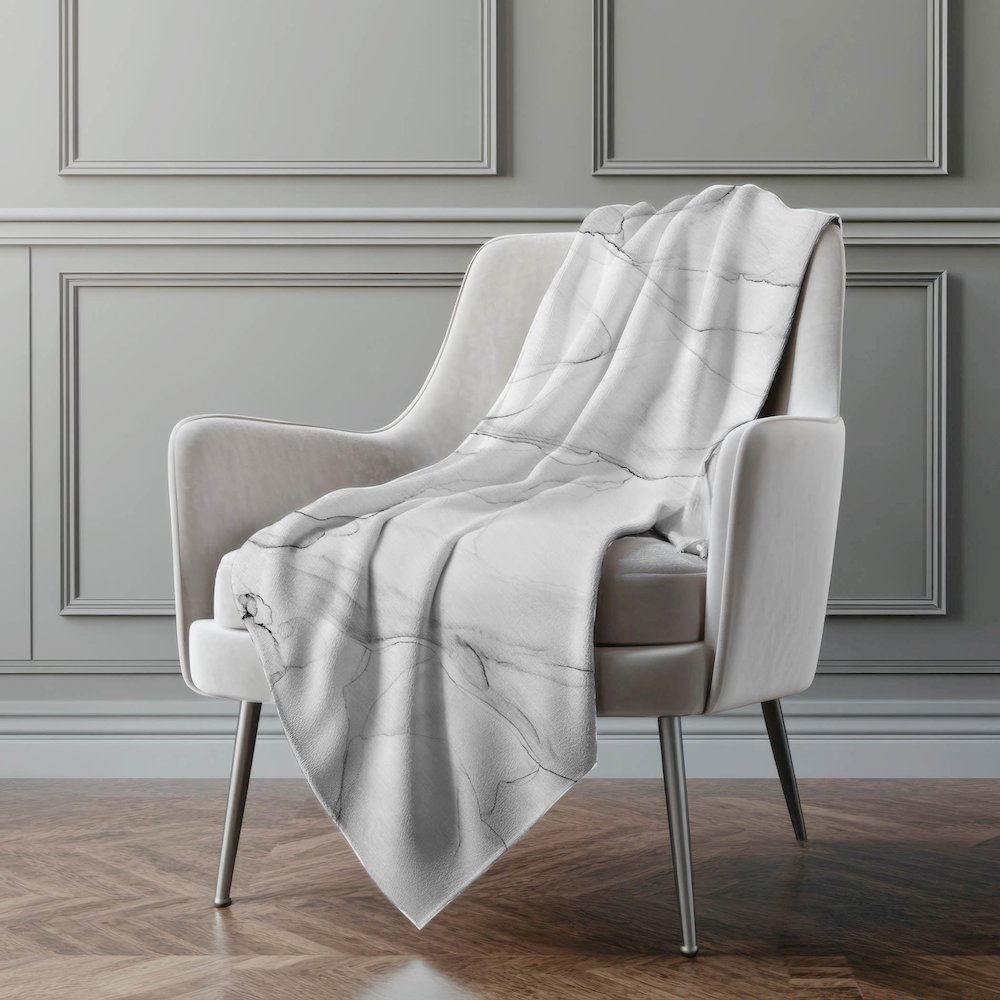 Premium Machine Washable ASB515 Gray 50" x 70" Sherpa Throw Blanket. Picture 4