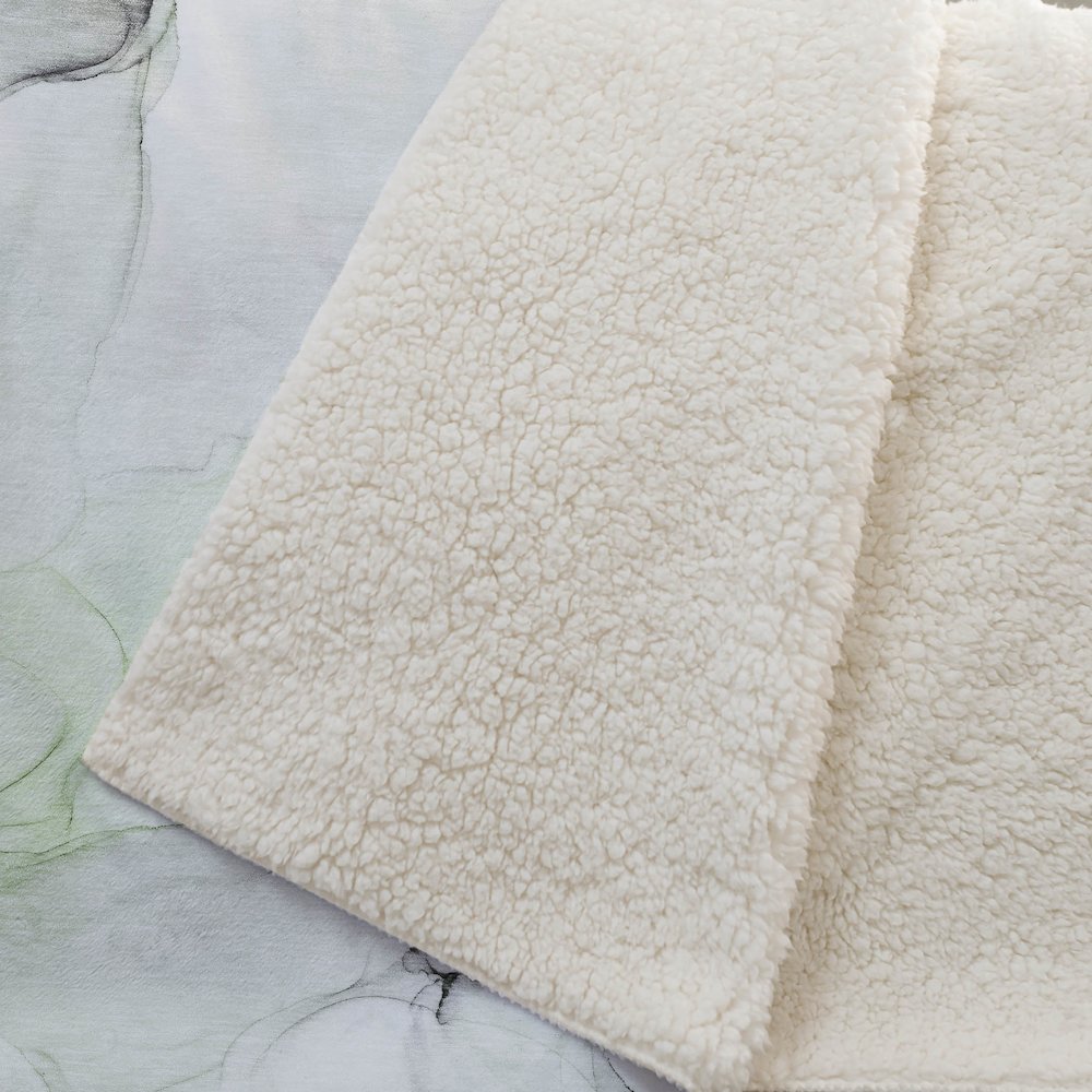 Premium Machine Washable ASB515 Green 50" x 70" Sherpa Throw Blanket. Picture 2