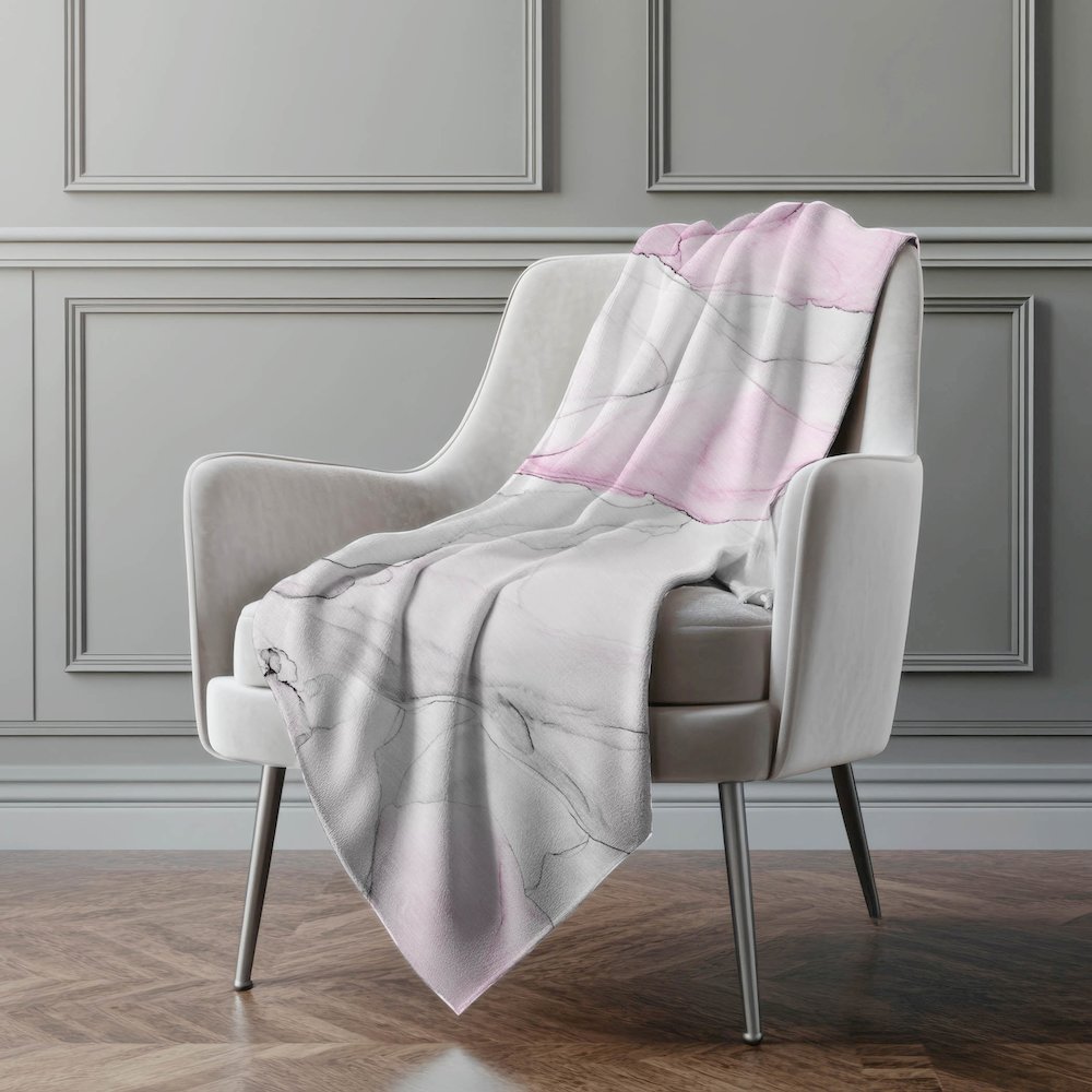 Premium Machine Washable ASB515 Pink 50" x 70" Sherpa Throw Blanket. Picture 4