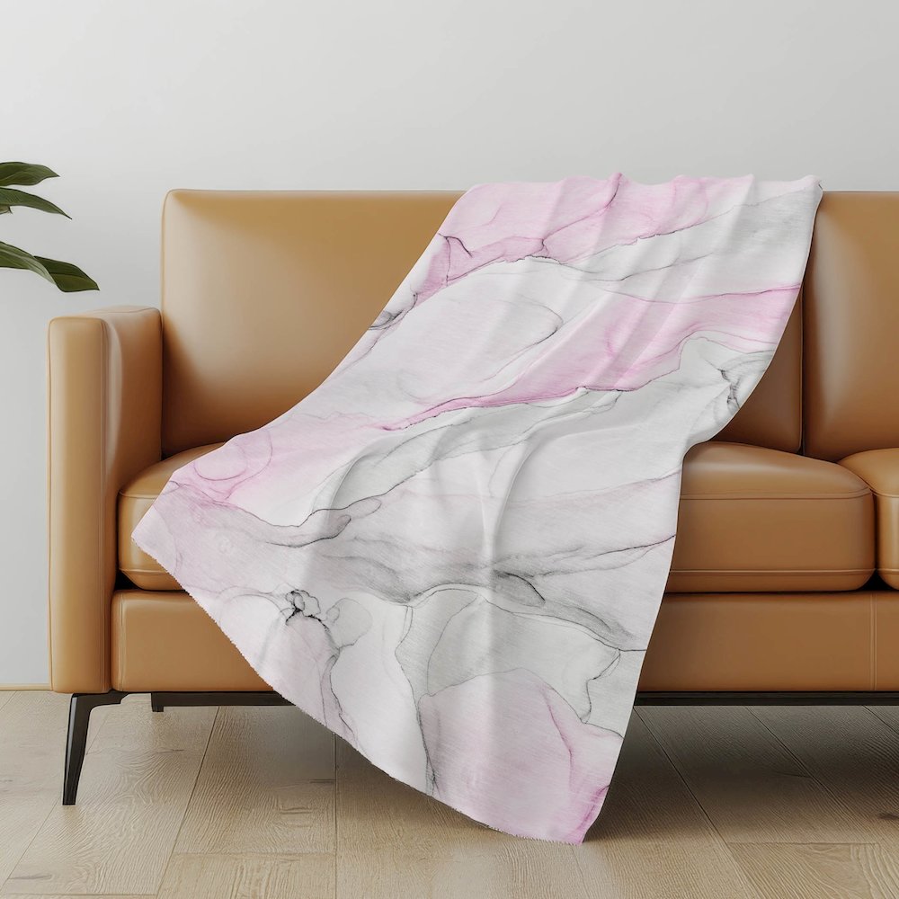 Premium Machine Washable ASB515 Pink 50" x 70" Sherpa Throw Blanket. Picture 5