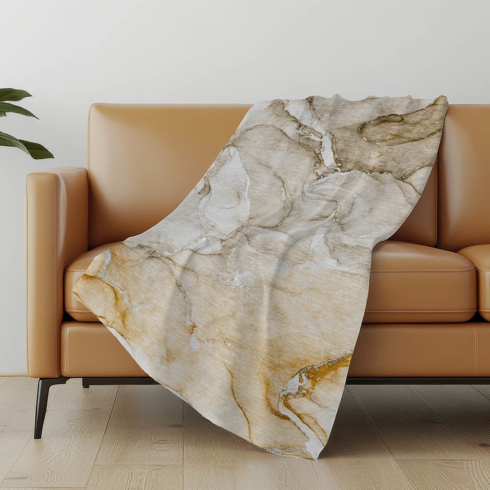 Premium Machine Washable ASB516 Brown 50" x 70" Sherpa Throw Blanket. Picture 5
