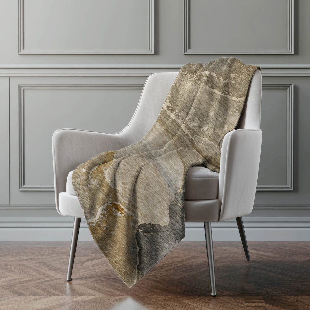 Premium Machine Washable ASB517 Brown 50" x 70" Sherpa Throw Blanket. Picture 4