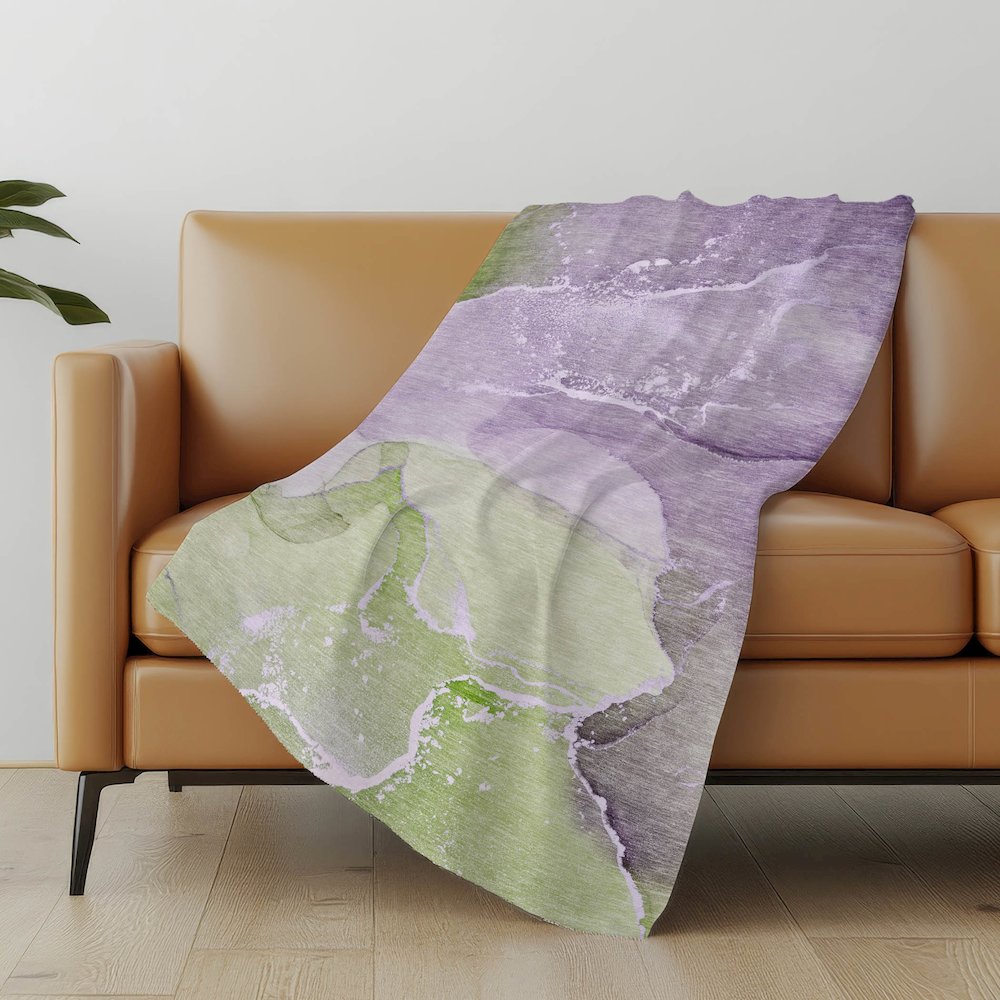Premium Machine Washable ASB517 Purple 50" x 70" Sherpa Throw Blanket. Picture 5