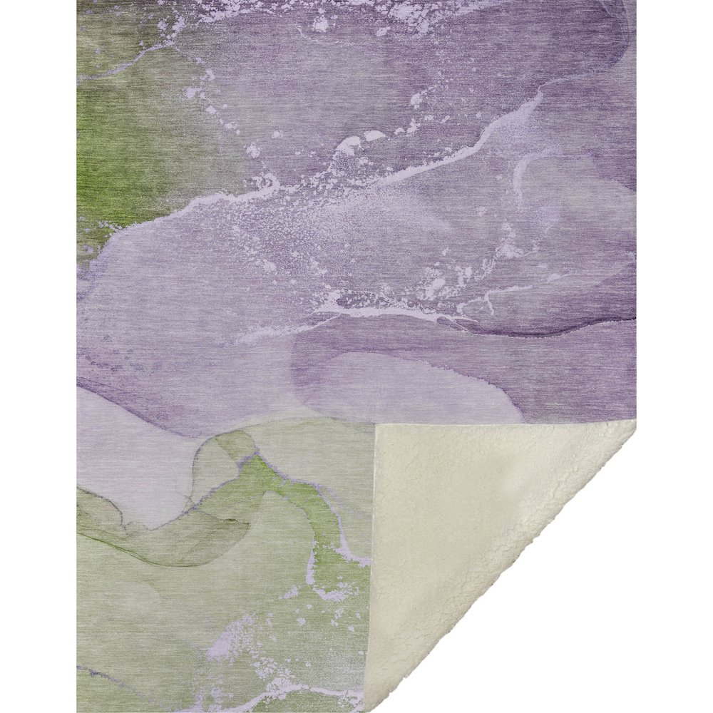 Premium Machine Washable ASB517 Purple 50" x 70" Sherpa Throw Blanket. Picture 1