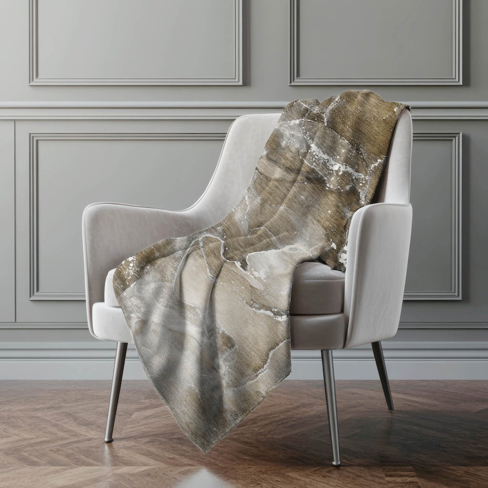 Premium Machine Washable ASB518 Brown 50" x 70" Sherpa Throw Blanket. Picture 4