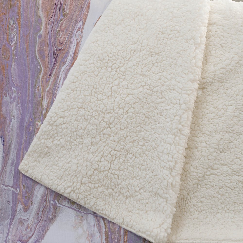 Premium Machine Washable ASB51 Taffy 50" x 70" Sherpa Throw Blanket. Picture 2
