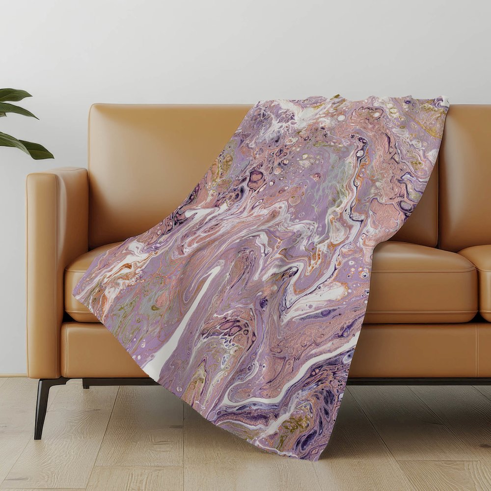 Premium Machine Washable ASB51 Taffy 50" x 70" Sherpa Throw Blanket. Picture 4