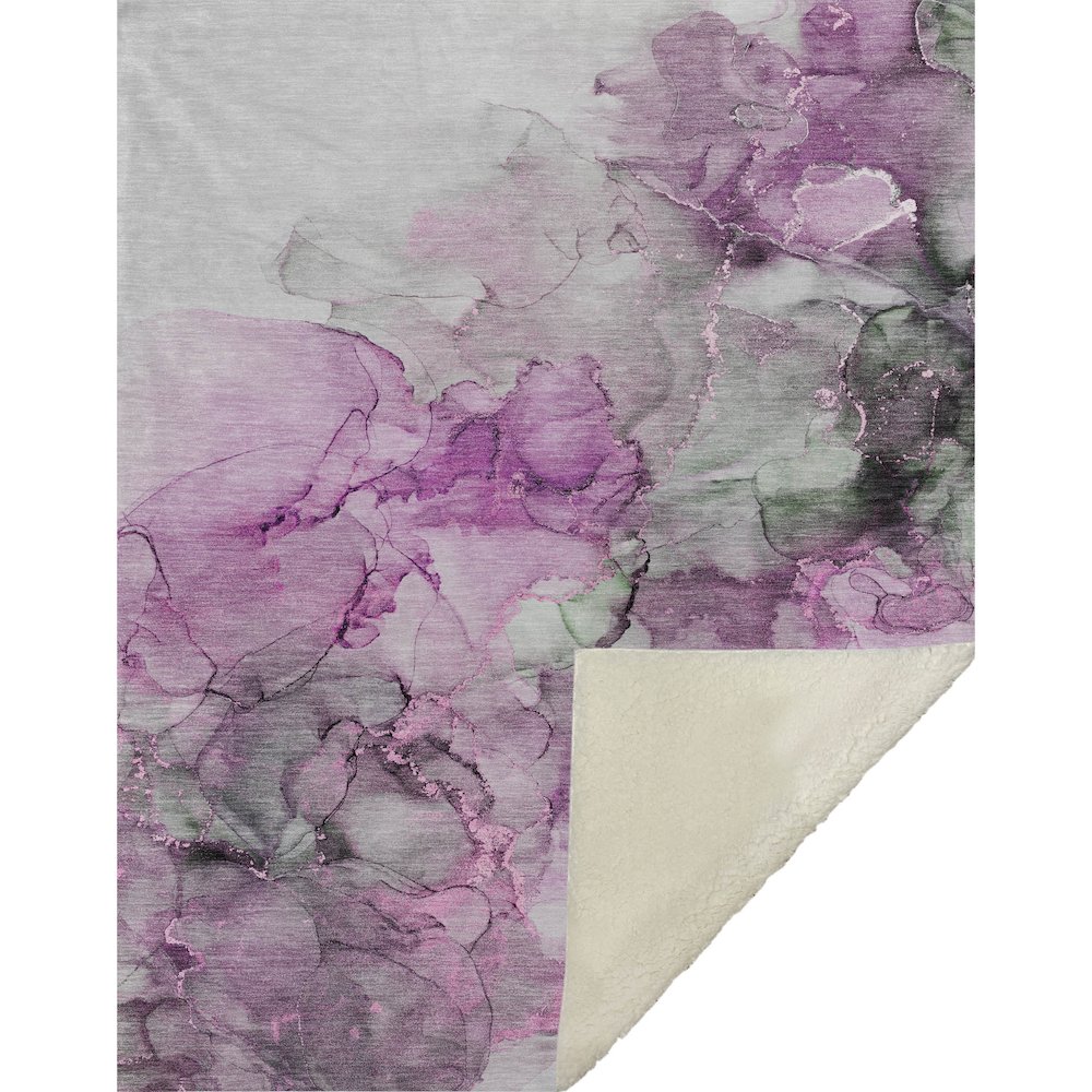 Premium Machine Washable ASB520 Pink 50" x 70" Sherpa Throw Blanket. Picture 1