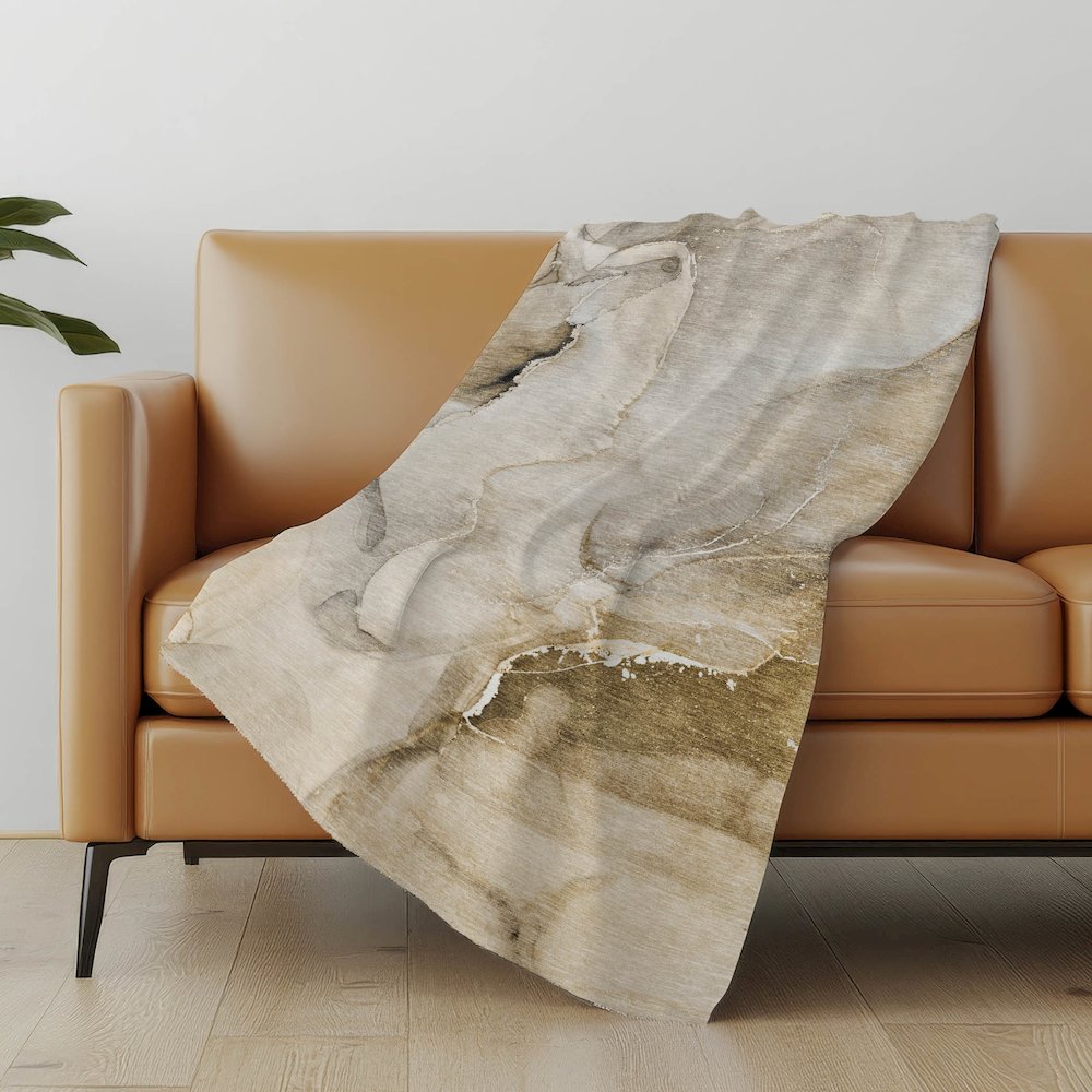 Premium Machine Washable ASB521 Beige 50" x 70" Sherpa Throw Blanket. Picture 5