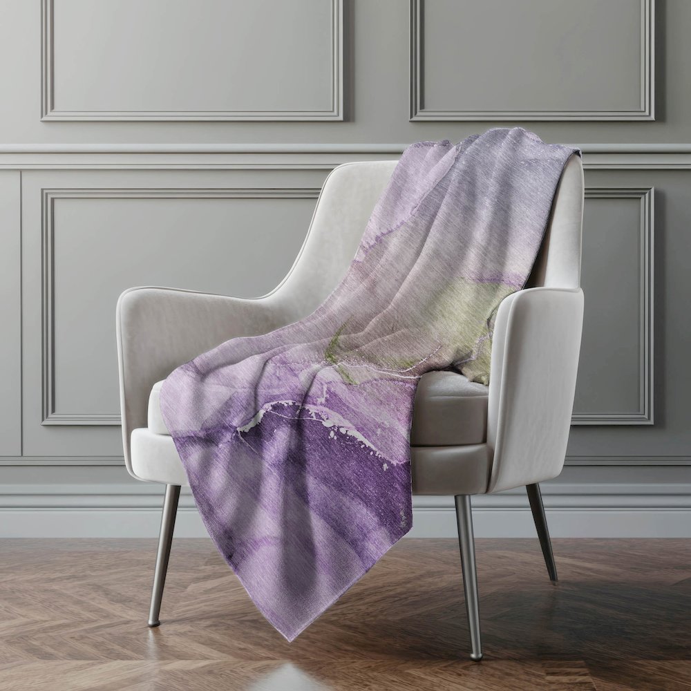 Premium Machine Washable ASB521 Purple 50" x 70" Sherpa Throw Blanket. Picture 4