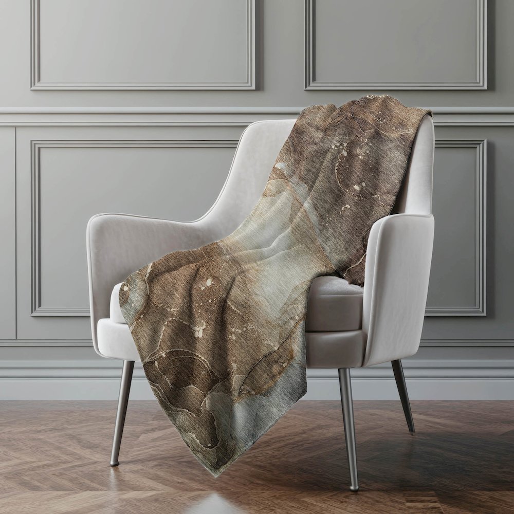 Premium Machine Washable ASB522 Brown 50" x 70" Sherpa Throw Blanket. Picture 4
