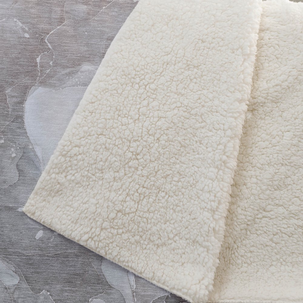 Premium Machine Washable ASB522 Taupe 50" x 70" Sherpa Throw Blanket. Picture 2