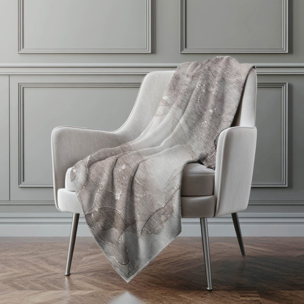 Premium Machine Washable ASB522 Taupe 50" x 70" Sherpa Throw Blanket. Picture 4