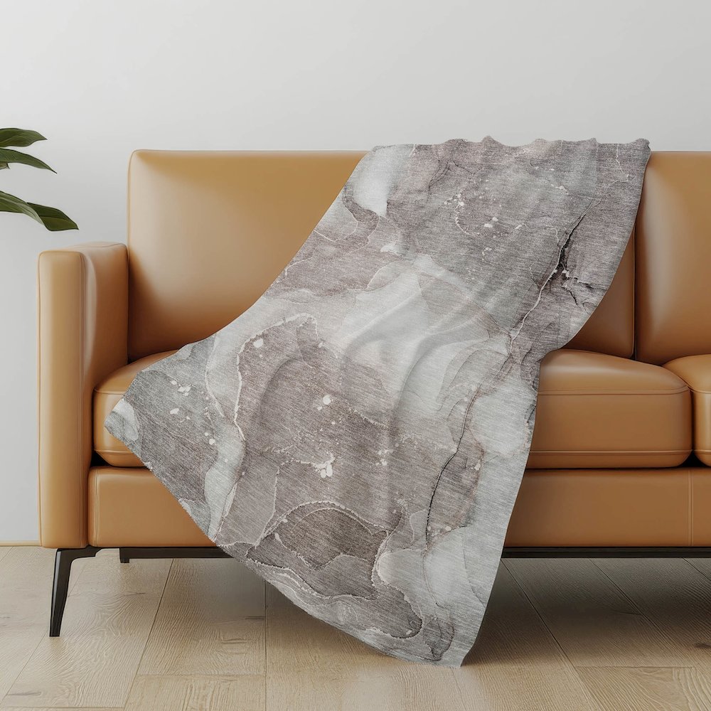 Premium Machine Washable ASB522 Taupe 50" x 70" Sherpa Throw Blanket. Picture 5
