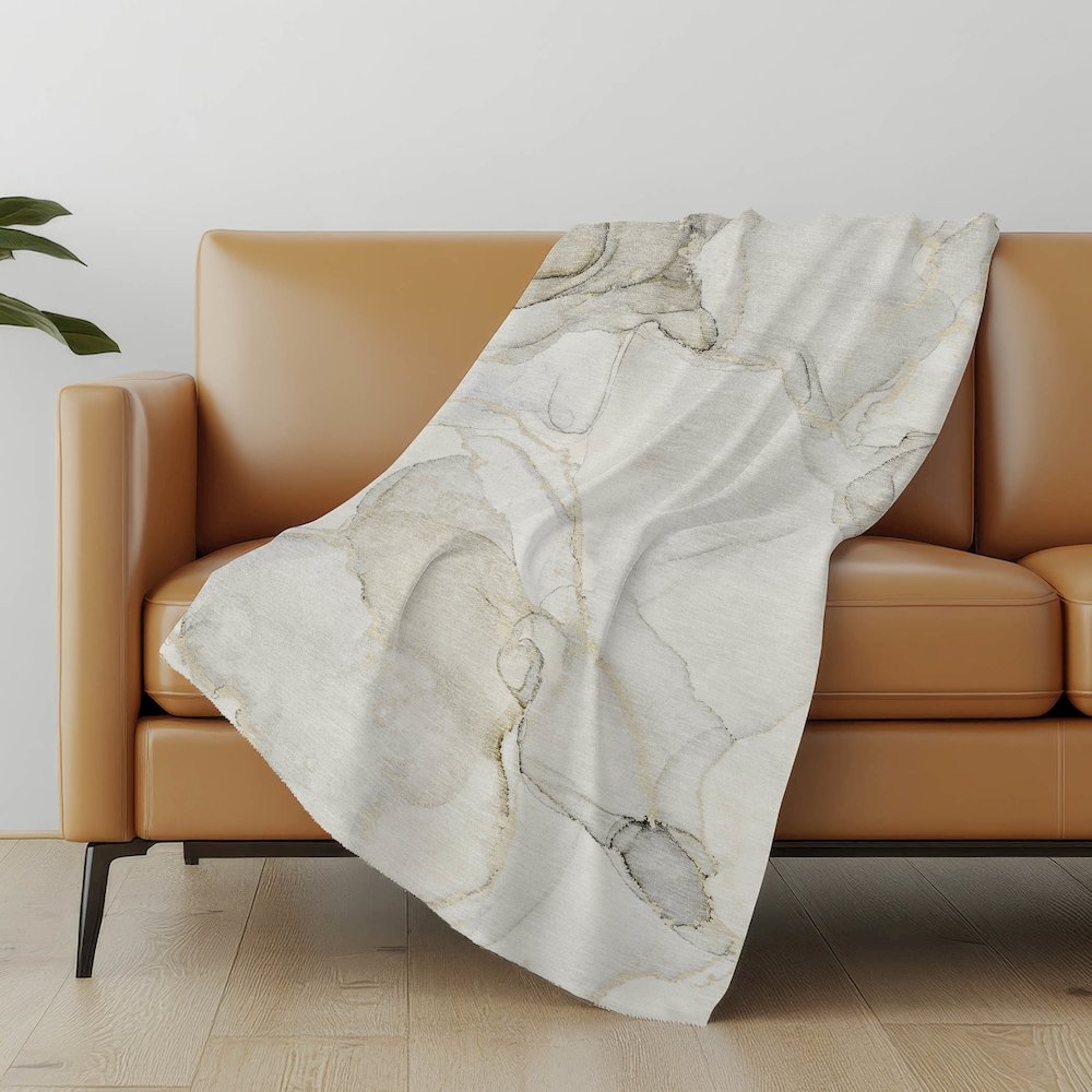 Premium Machine Washable ASB523 Beige 50" x 70" Sherpa Throw Blanket. Picture 5