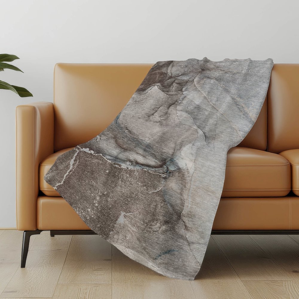 Premium Machine Washable ASB524 Taupe 50" x 70" Sherpa Throw Blanket. Picture 5
