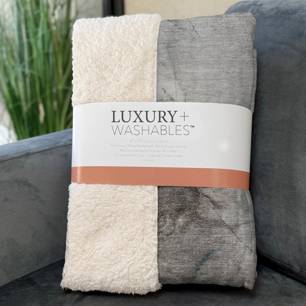 Premium Machine Washable ASB524 Taupe 50" x 70" Sherpa Throw Blanket. Picture 3