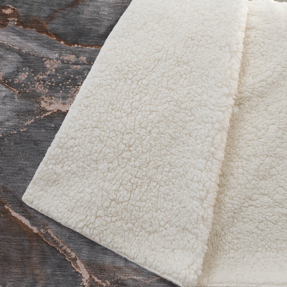 Premium Machine Washable ASB525 Peach 50" x 70" Sherpa Throw Blanket. Picture 2