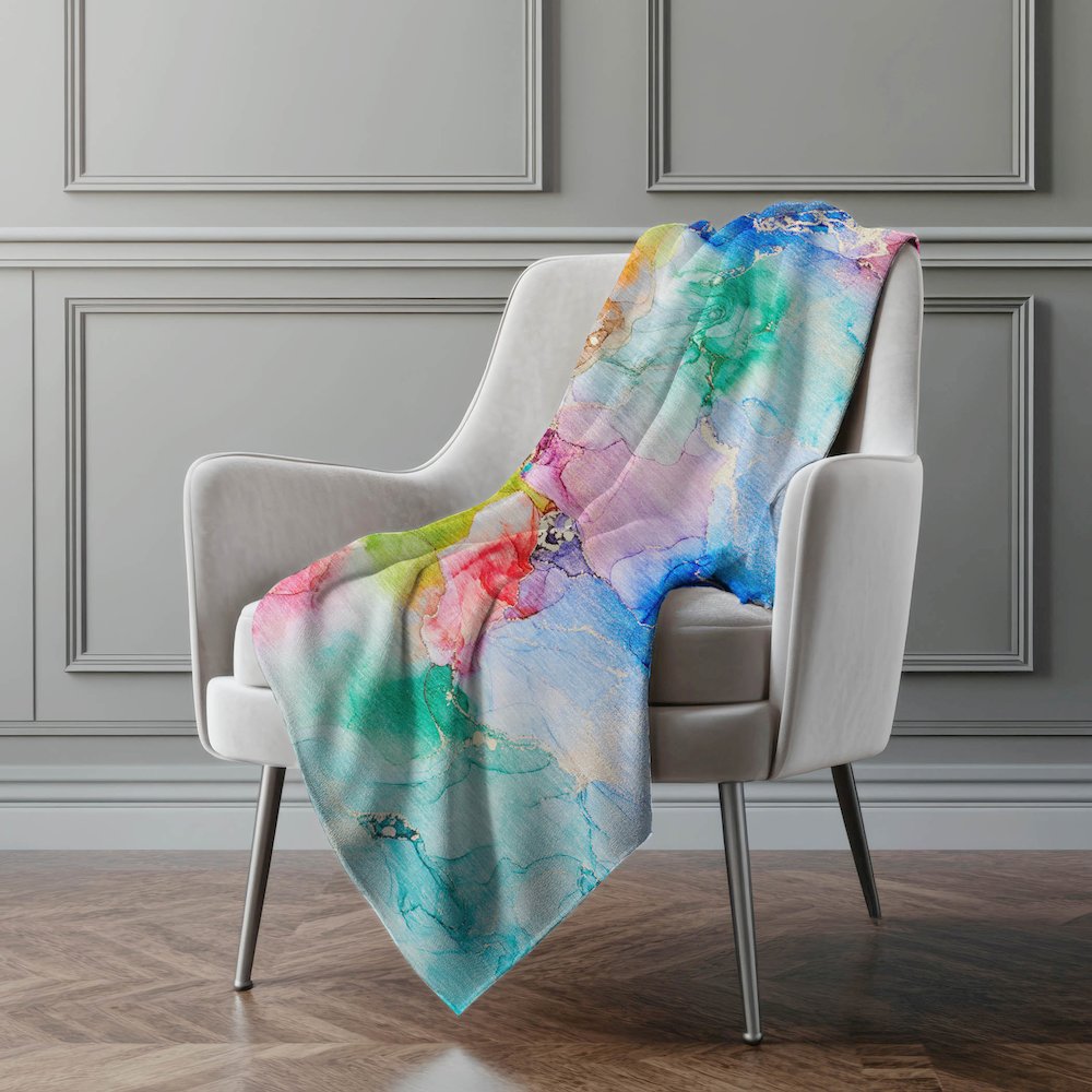 Premium Machine Washable ASB526 Blue 50" x 70" Sherpa Throw Blanket. Picture 4