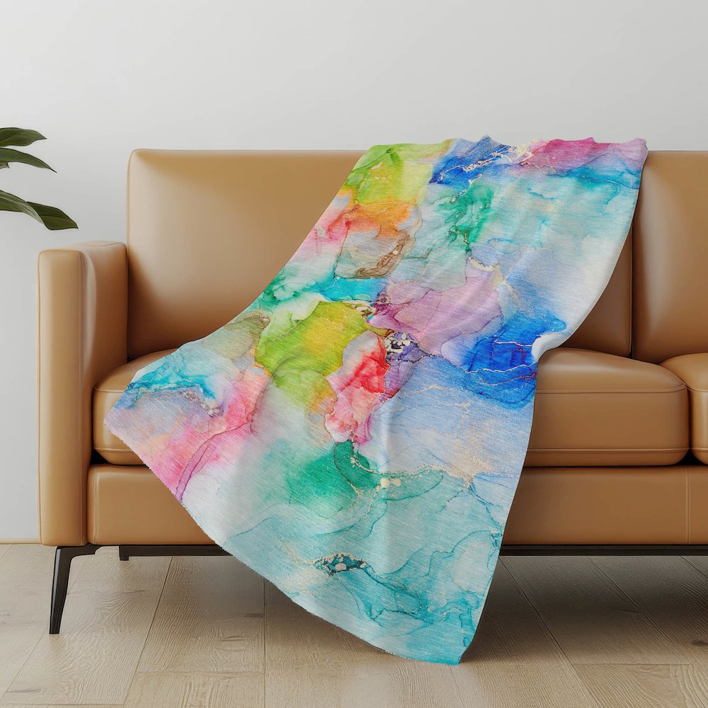 Premium Machine Washable ASB526 Blue 50" x 70" Sherpa Throw Blanket. Picture 5