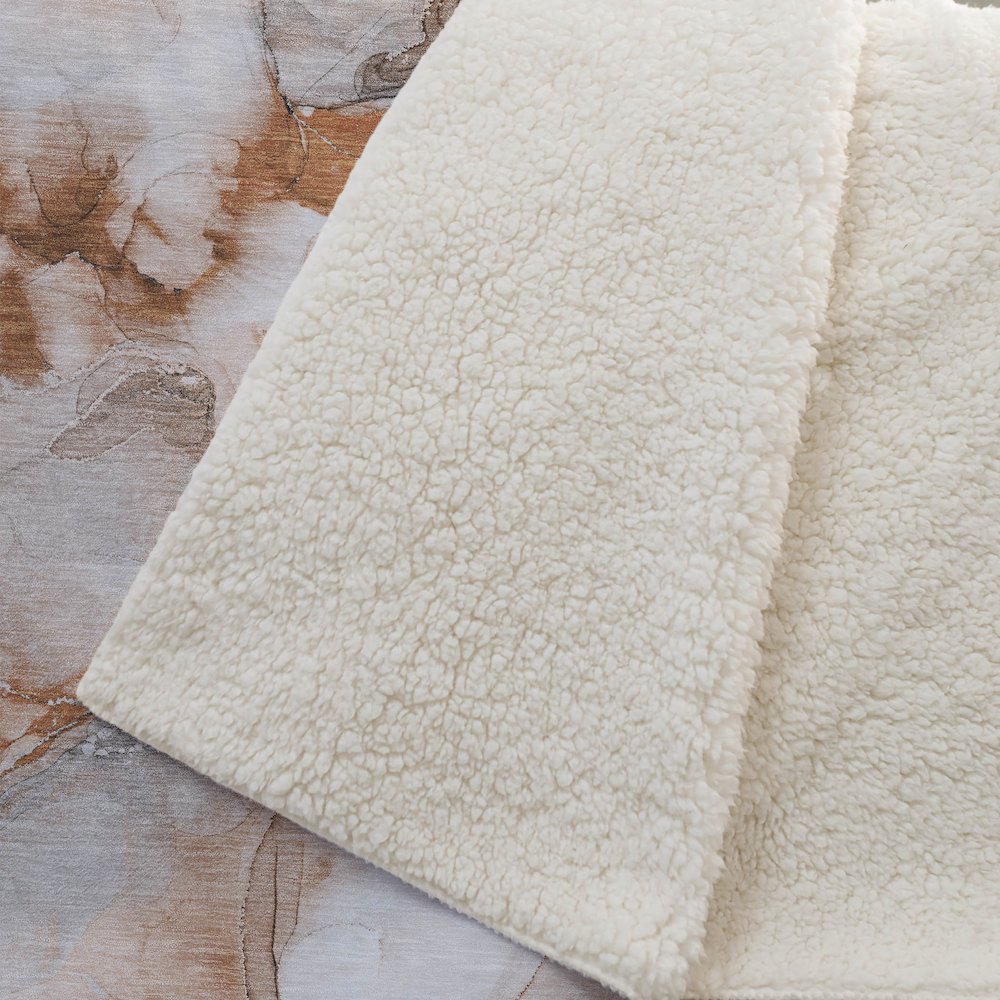 Premium Machine Washable ASB526 Paprika 50" x 70" Sherpa Throw Blanket. Picture 2