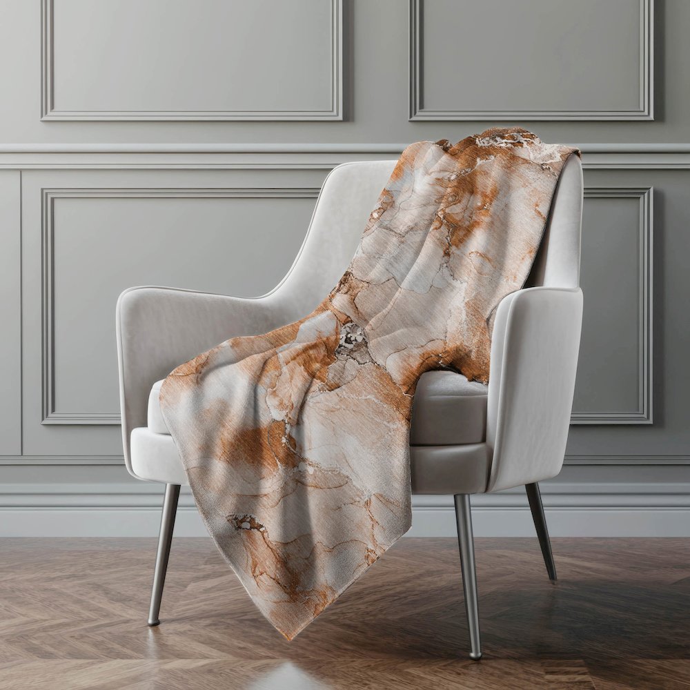 Premium Machine Washable ASB526 Paprika 50" x 70" Sherpa Throw Blanket. Picture 4