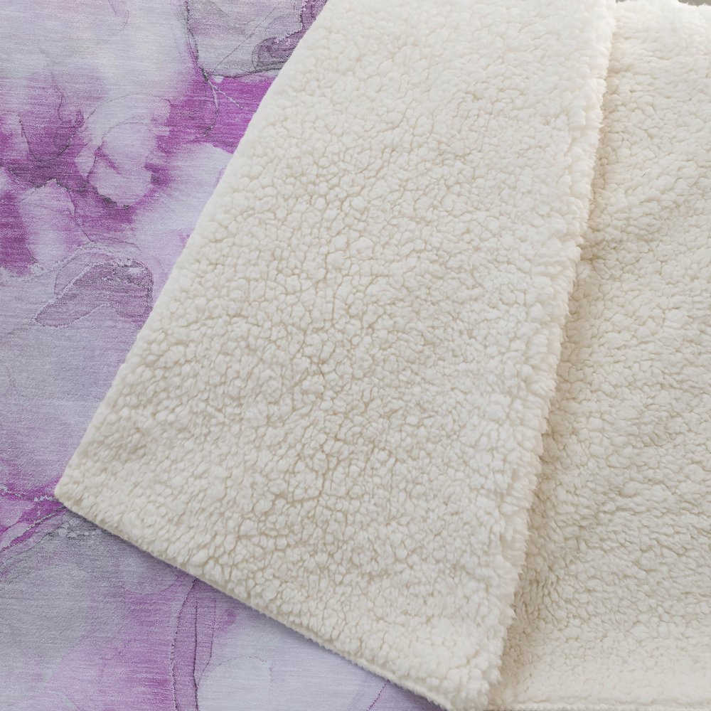 Premium Machine Washable ASB526 Pink 50" x 70" Sherpa Throw Blanket. Picture 2