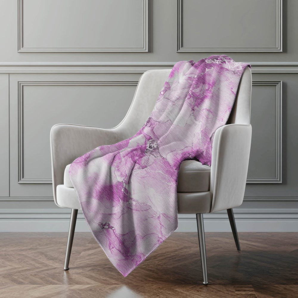 Premium Machine Washable ASB526 Pink 50" x 70" Sherpa Throw Blanket. Picture 4