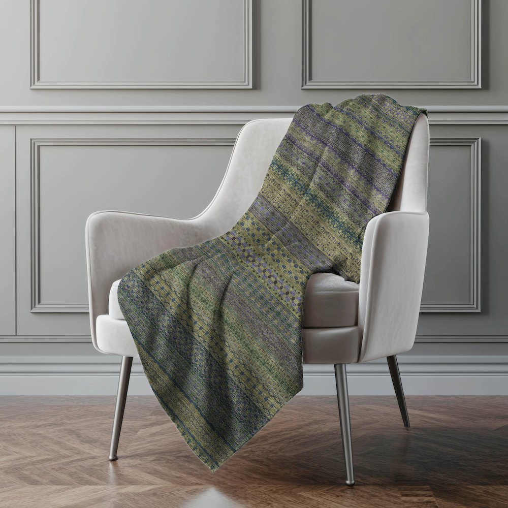 Premium Machine Washable ASB527 Olive 50" x 70" Sherpa Throw Blanket. Picture 4