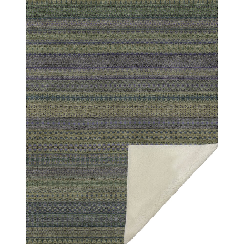 Premium Machine Washable ASB527 Olive 50" x 70" Sherpa Throw Blanket. Picture 1