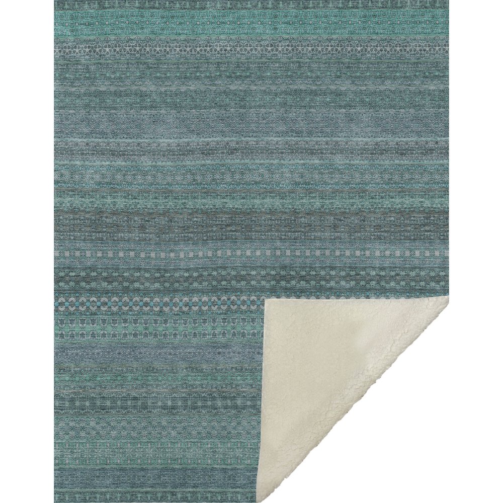 Premium Machine Washable ASB527 Turquoise 50" x 70" Sherpa Throw Blanket. Picture 1