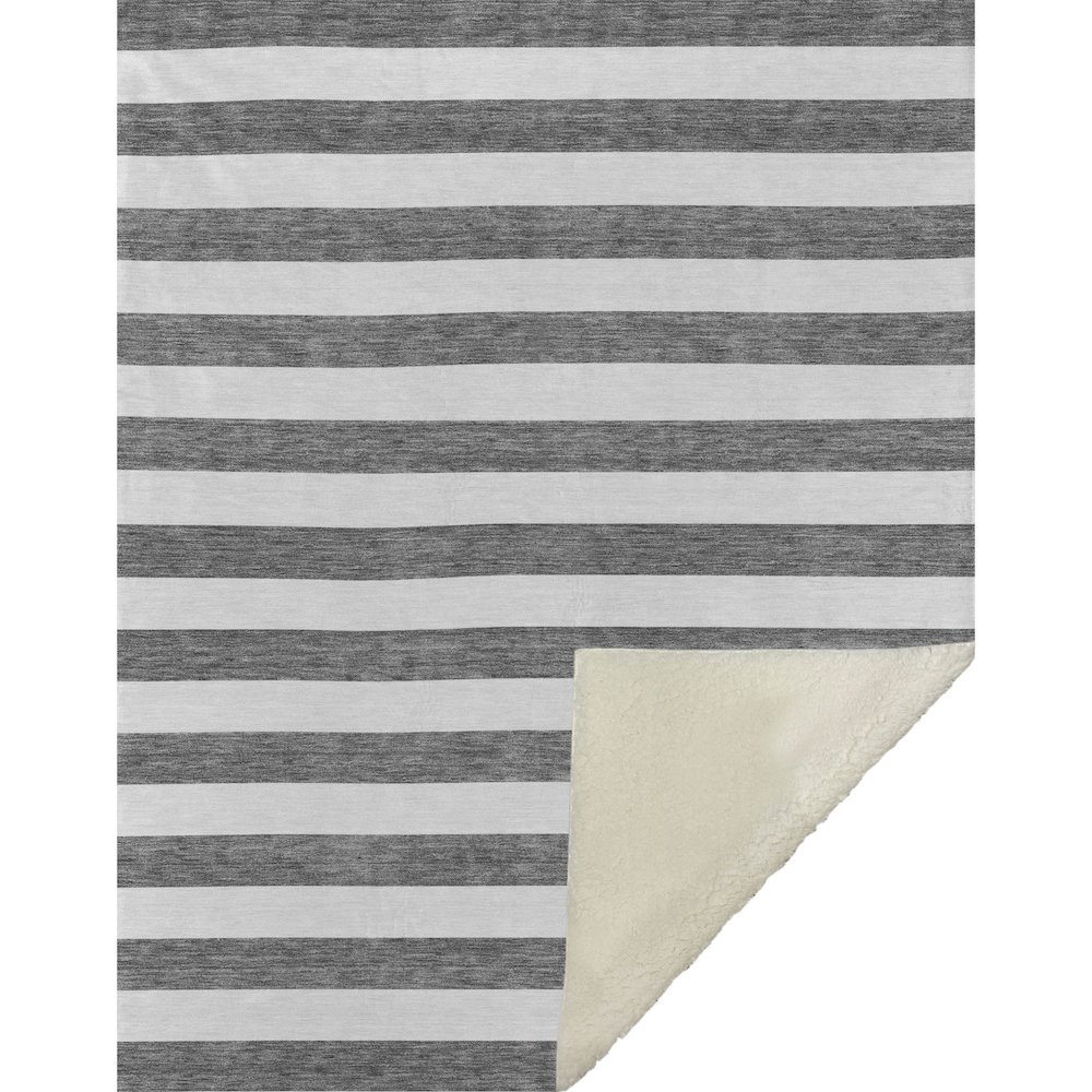 Premium Machine Washable ASB528 Charcoal 50" x 70" Sherpa Throw Blanket. Picture 1