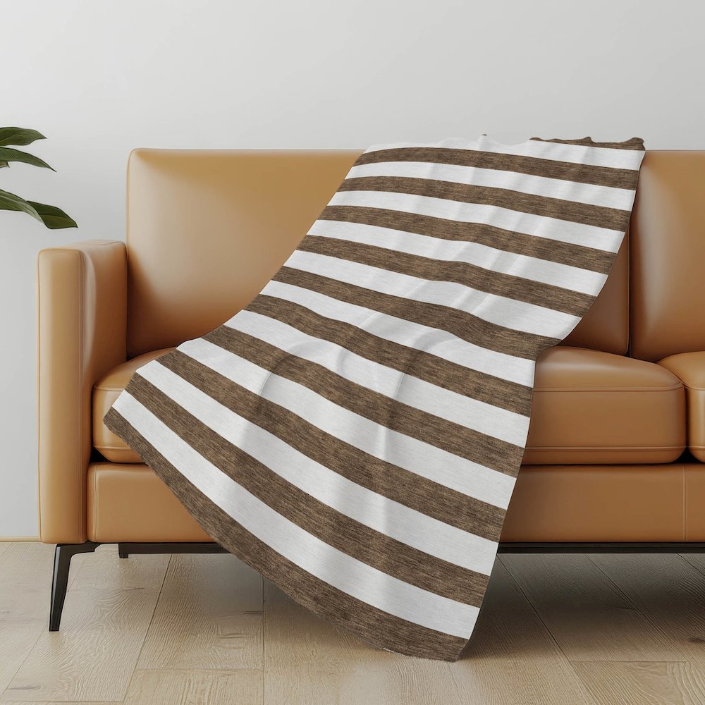 Premium Machine Washable ASB528 Chocolate 50" x 70" Sherpa Throw Blanket. Picture 5