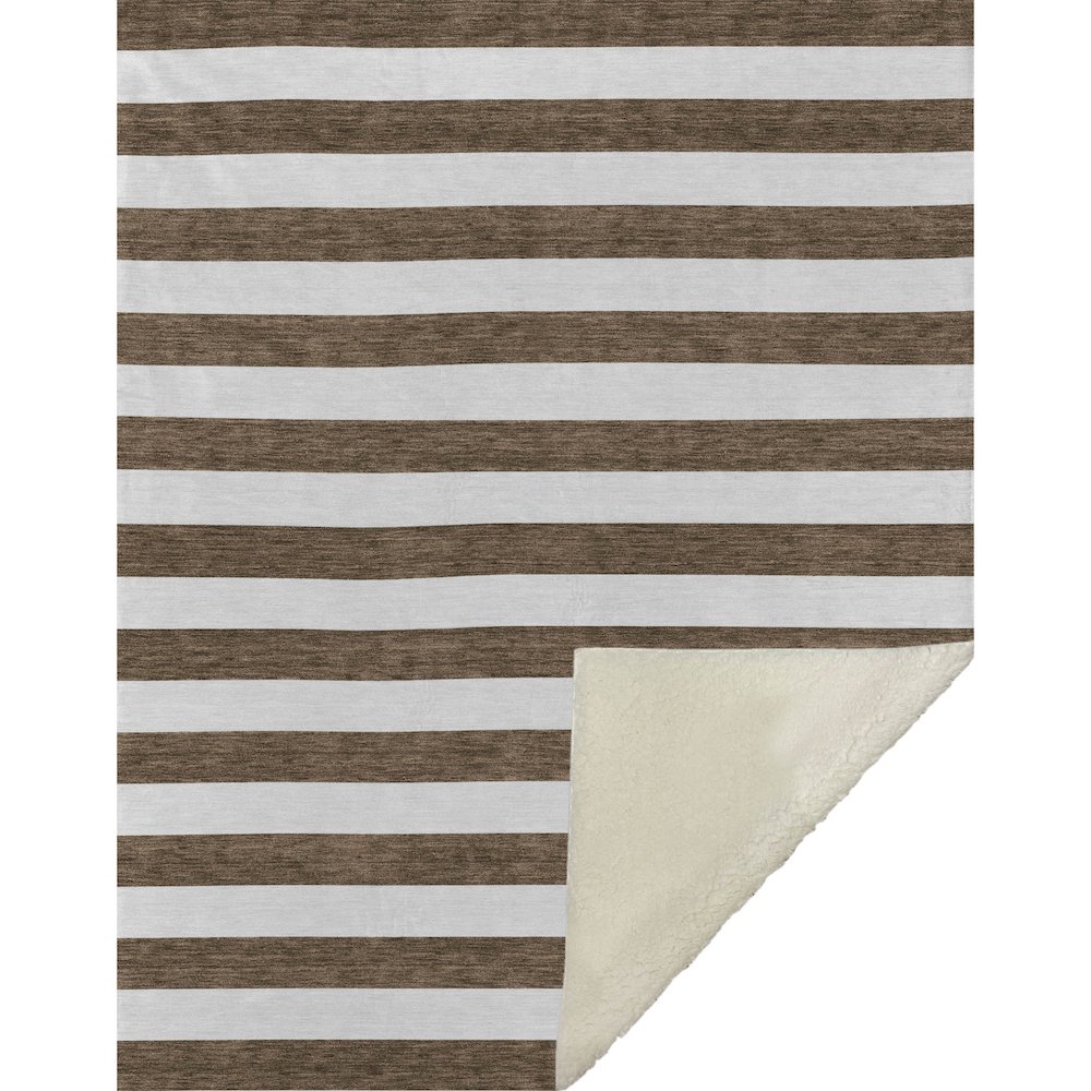 Premium Machine Washable ASB528 Chocolate 50" x 70" Sherpa Throw Blanket. Picture 1