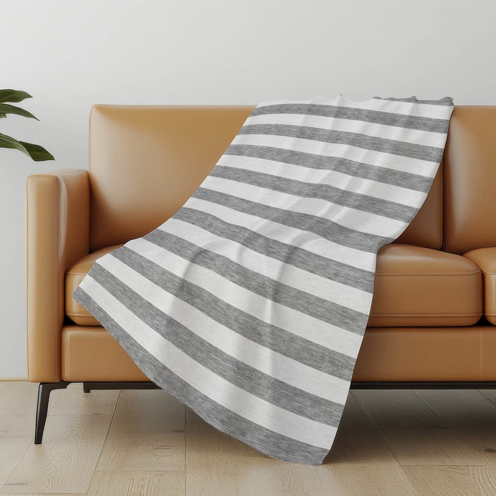 Premium Machine Washable ASB528 Gray 50" x 70" Sherpa Throw Blanket. Picture 5