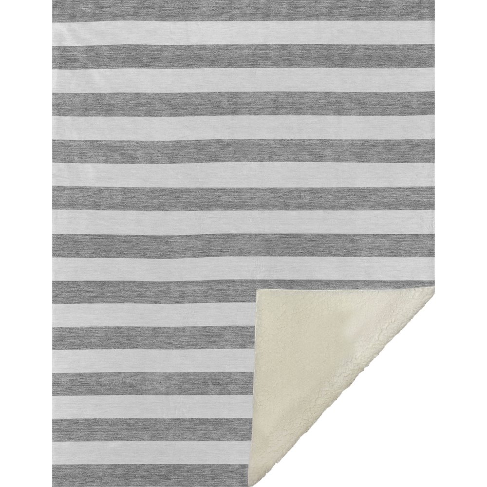 Premium Machine Washable ASB528 Gray 50" x 70" Sherpa Throw Blanket. Picture 1
