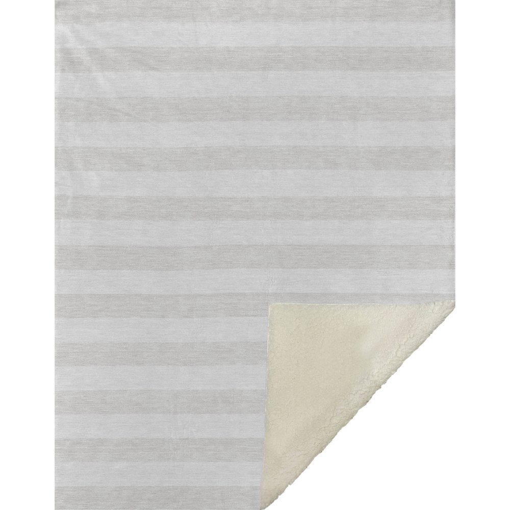 Premium Machine Washable ASB528 Ivory 50" x 70" Sherpa Throw Blanket. Picture 1