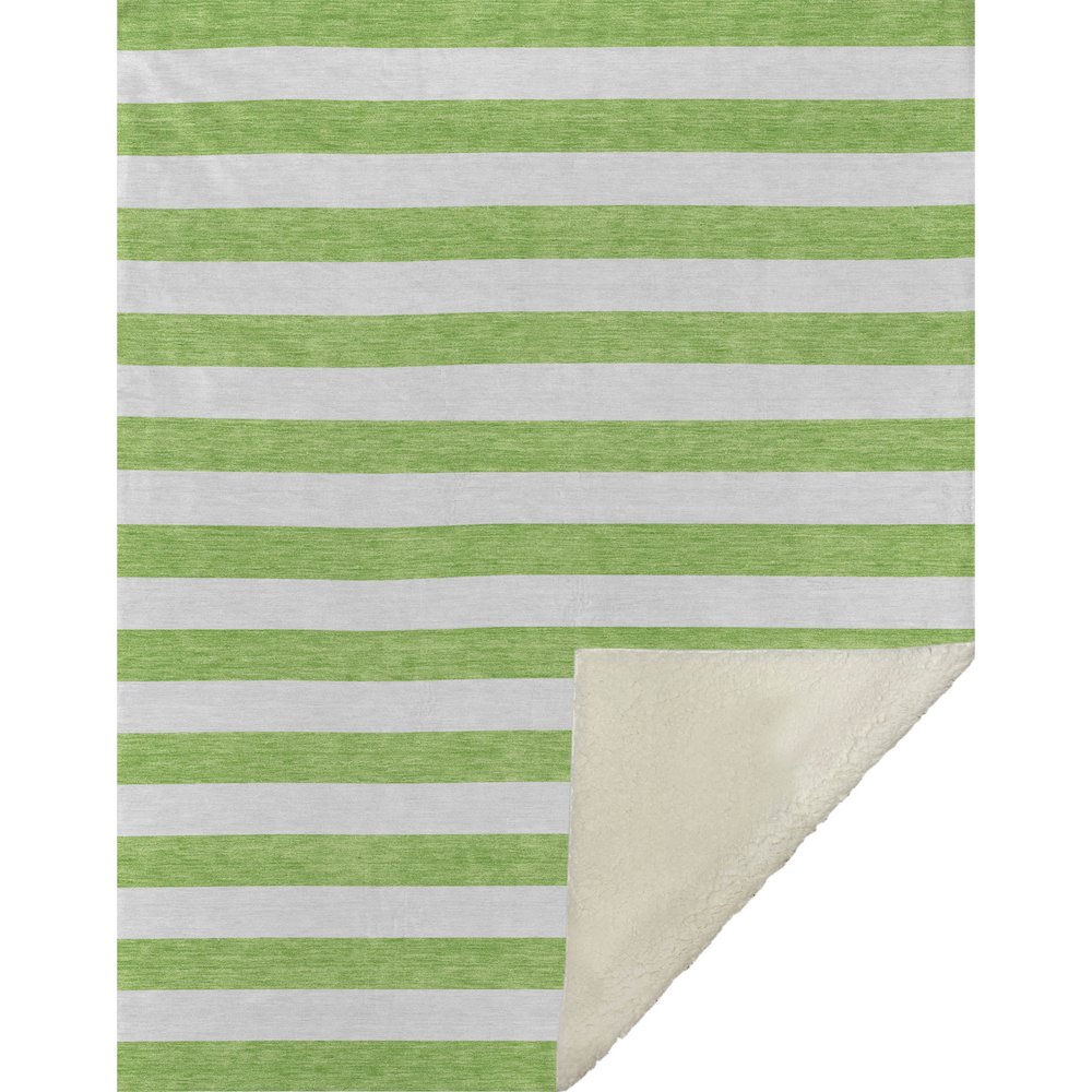 Premium Machine Washable ASB528 Lime 50" x 70" Sherpa Throw Blanket. Picture 1