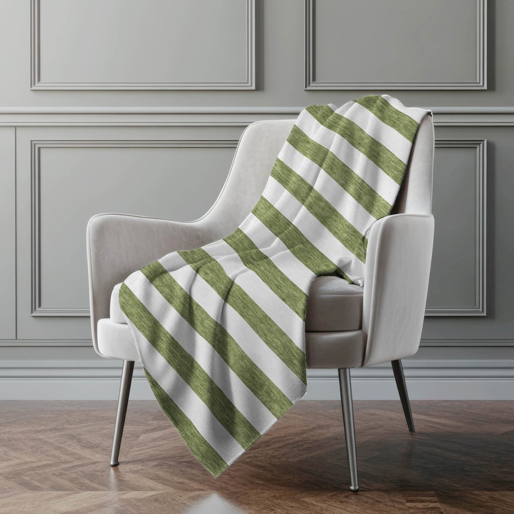 Premium Machine Washable ASB528 Olive 50" x 70" Sherpa Throw Blanket. Picture 4
