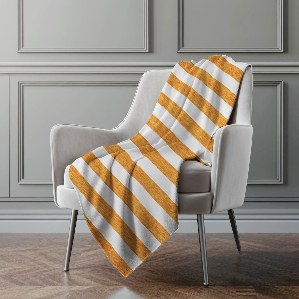 Premium Machine Washable ASB528 Orange 50" x 70" Sherpa Throw Blanket. Picture 4