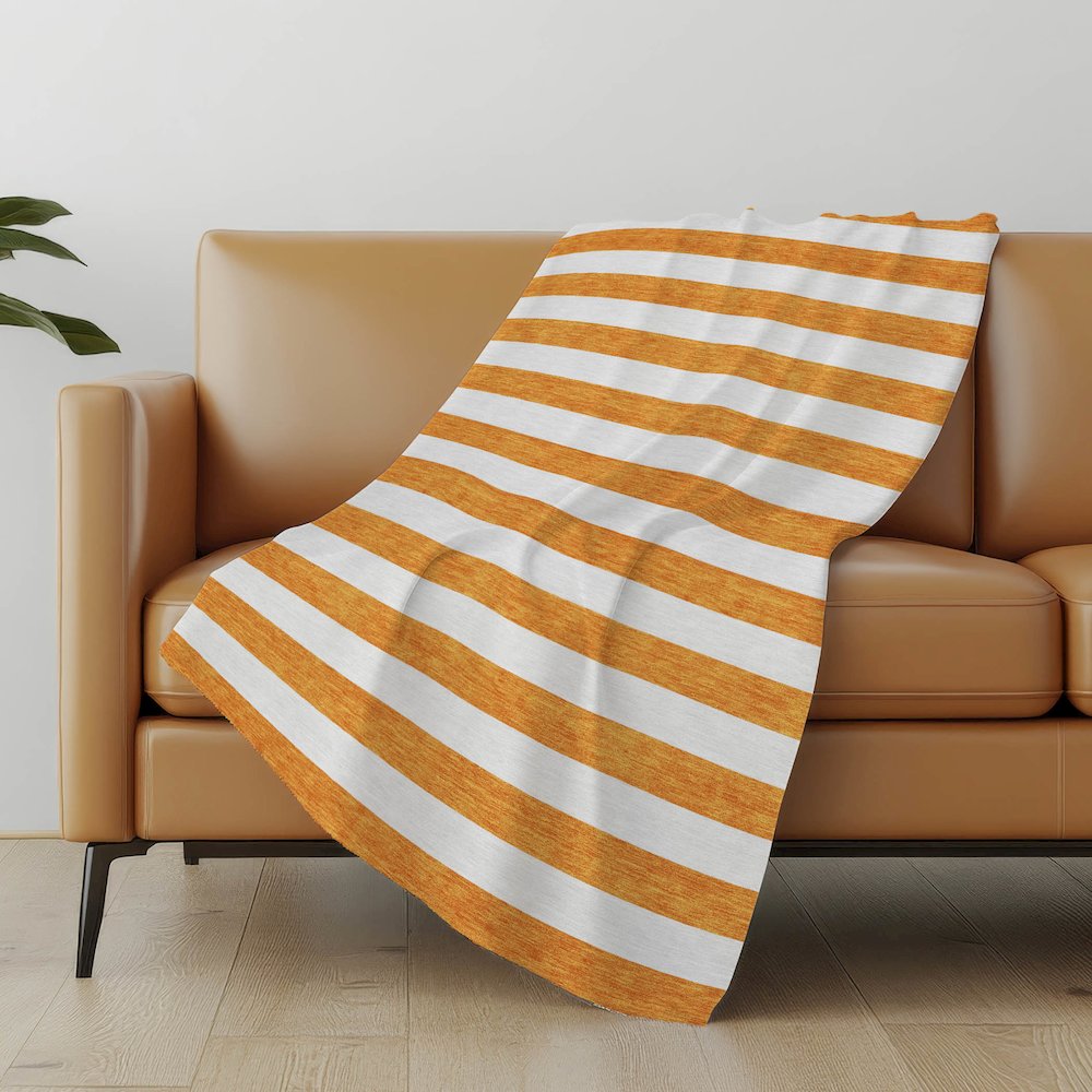 Premium Machine Washable ASB528 Orange 50" x 70" Sherpa Throw Blanket. Picture 5