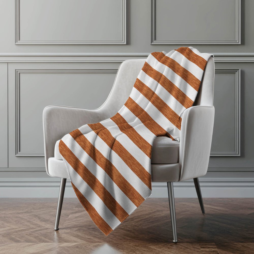 Premium Machine Washable ASB528 Paprika 50" x 70" Sherpa Throw Blanket. Picture 4