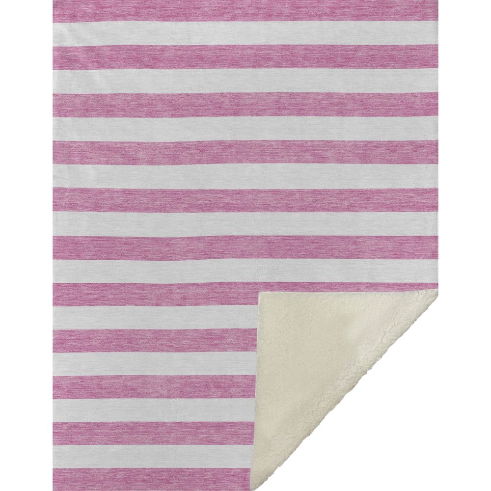 Premium Machine Washable ASB528 Pink 50" x 70" Sherpa Throw Blanket. Picture 1