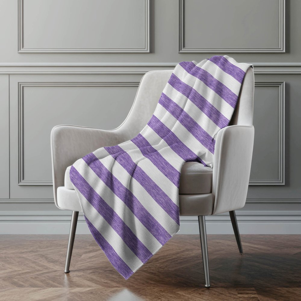Premium Machine Washable ASB528 Purple 50" x 70" Sherpa Throw Blanket. Picture 4