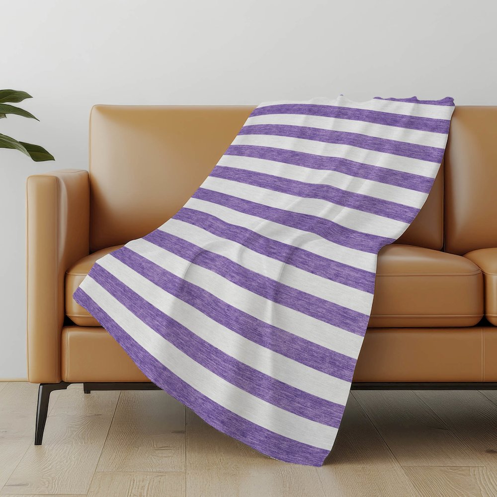 Premium Machine Washable ASB528 Purple 50" x 70" Sherpa Throw Blanket. Picture 5