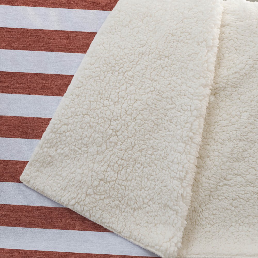 Premium Machine Washable ASB528 Red 50" x 70" Sherpa Throw Blanket. Picture 2