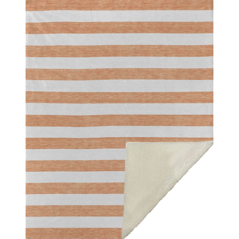 Premium Machine Washable ASB528 Salmon 50" x 70" Sherpa Throw Blanket. Picture 1